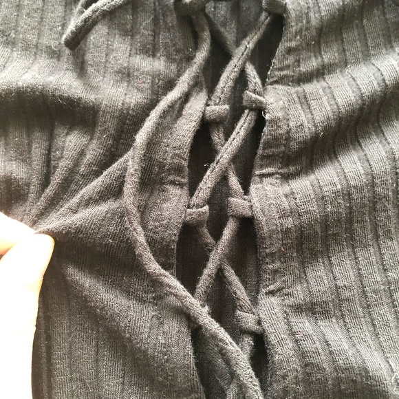 AQUA Ribbed Lace-Up Bodysuit - 100% Exclusive - Picture 10 of 14